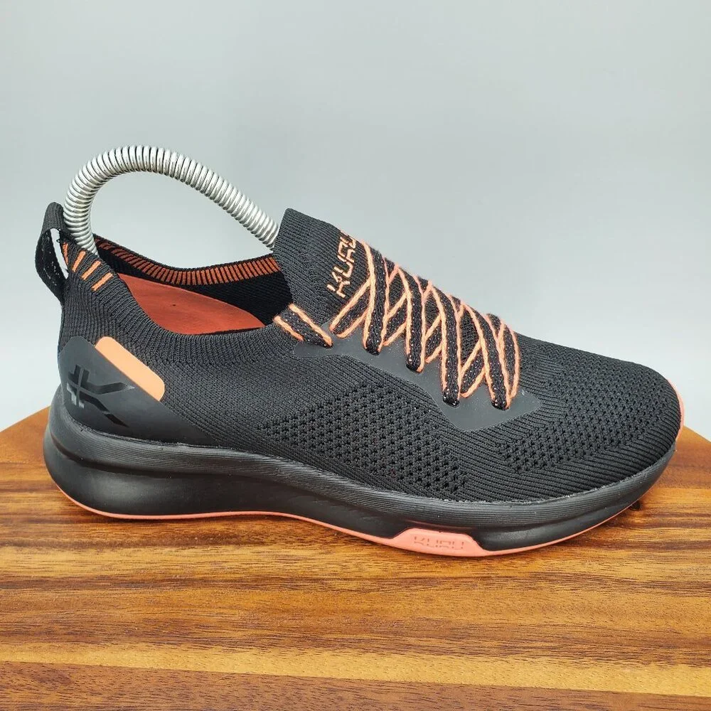 Kuru Flux Shoes Women's 6.5 M Black Coral Low Top Gym Training Athletic Sneakers